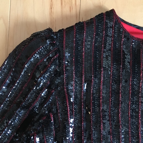 Vintage sequin and bead jacket - Picture 6 of 7